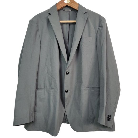 Sene Soho Flex Tech Sport Coat Unstructured Blazer Jacket Gray Custom Size 54 - Picture 1 of 3